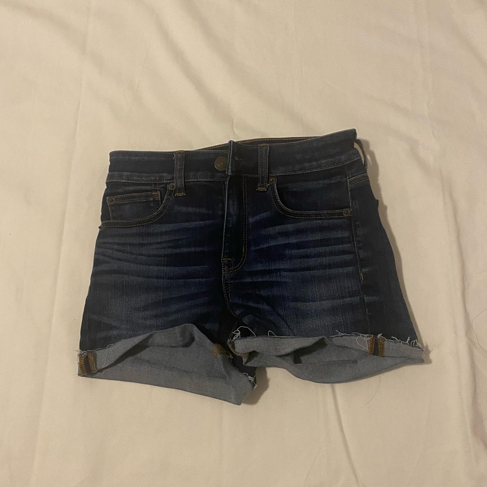 High rise jean shorts